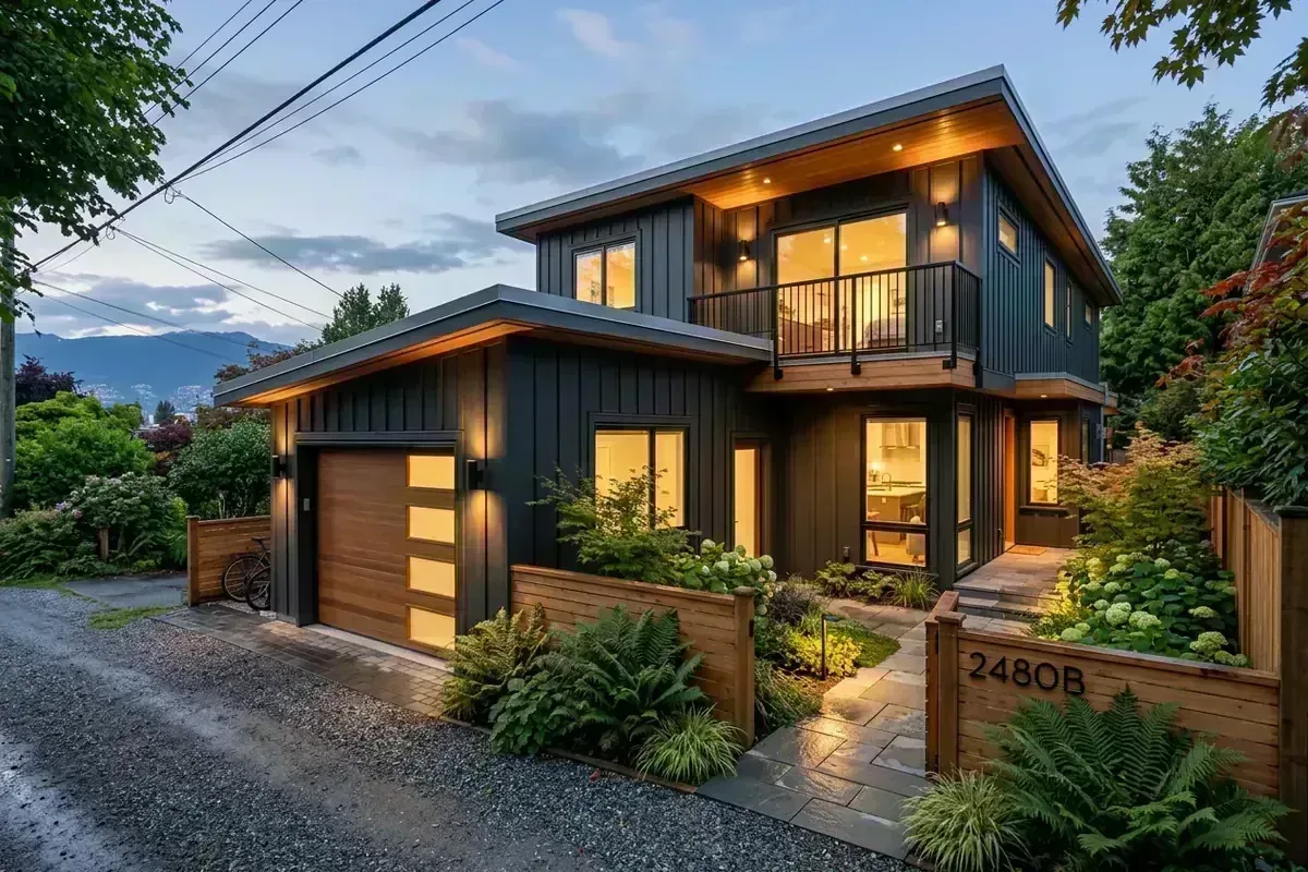 Detached laneway house and carriage garage under BC housing rules
