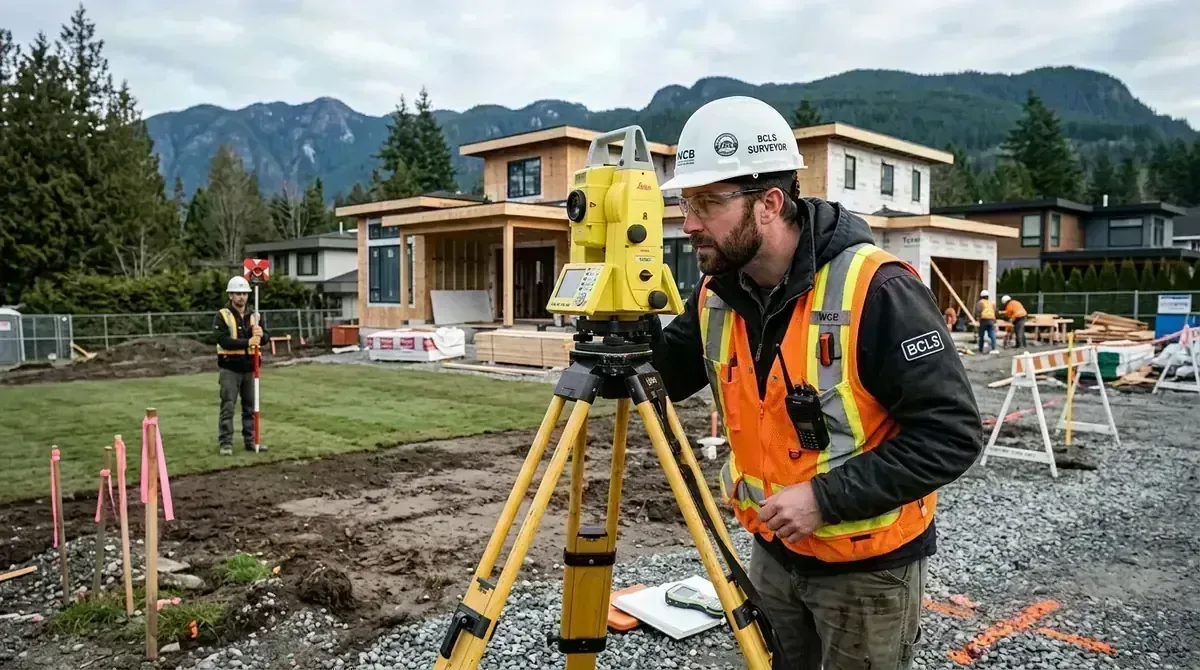 BCLS certified land surveyor with robotic total station equipment