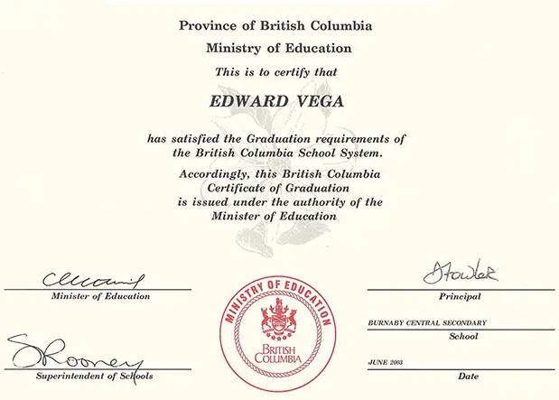 Burnaby Central Secondary Diploma